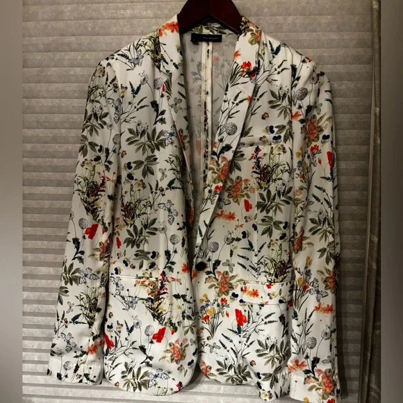 The Kooples Botanic On Crepe Blazer Size S - Picture 2 of 8